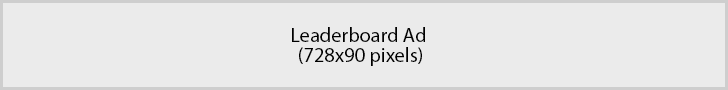 Leaderboard Ad 728x90 pixels
